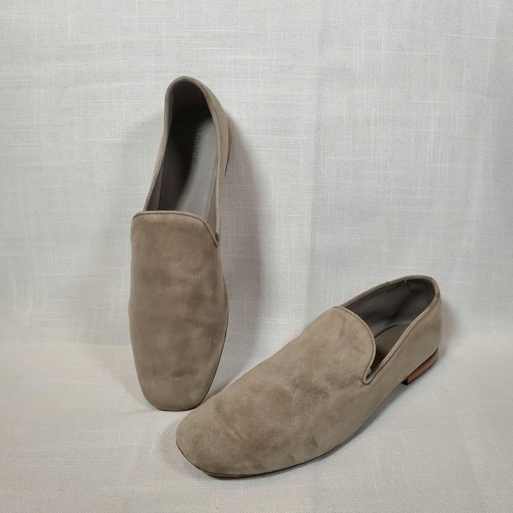 Vince nude soft leather loafers slides shoe